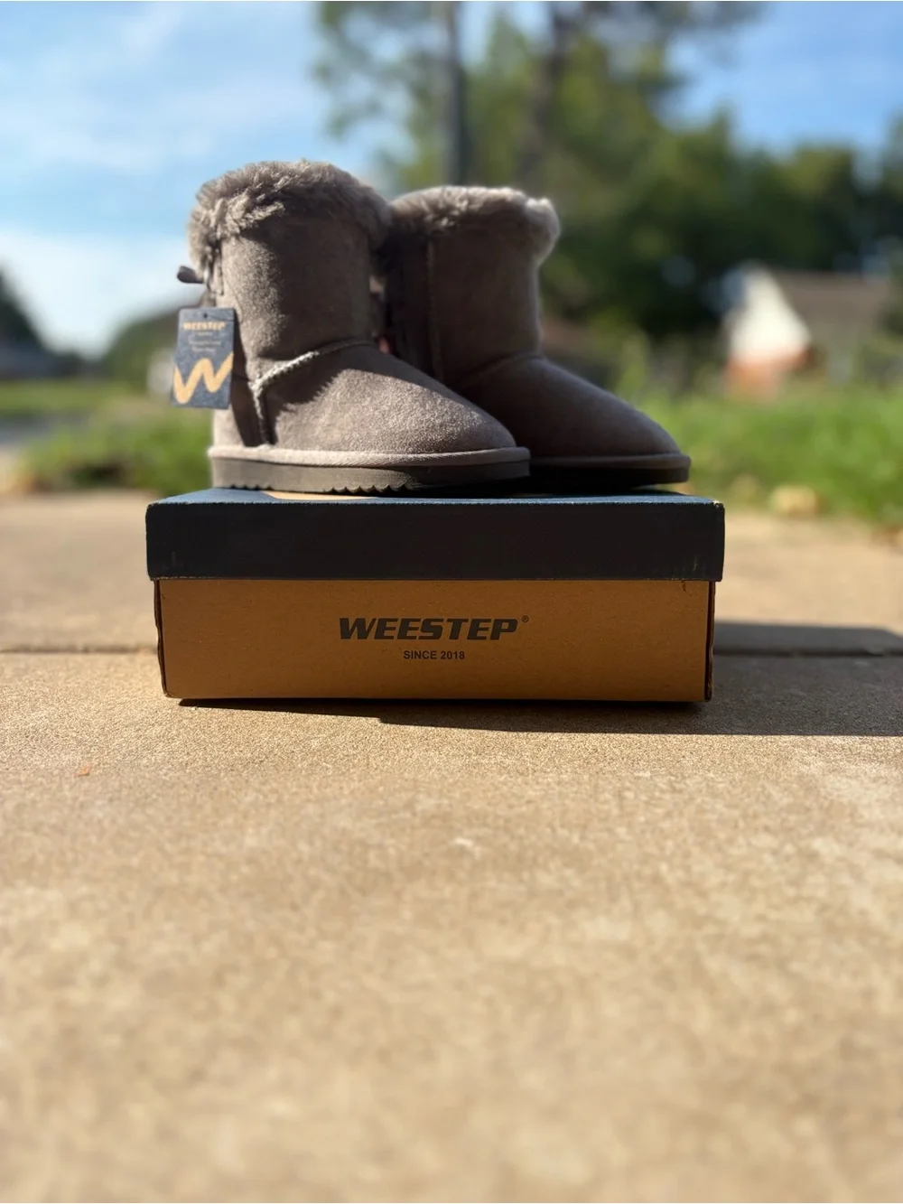 WEESTEP Kids' Gray Faux-Fur Lined Snow Boots
